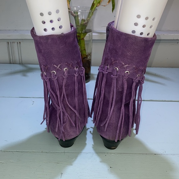 💜🦄-Oak Tree Farms western fringe boots-🦄💜 - Picture 3 of 11